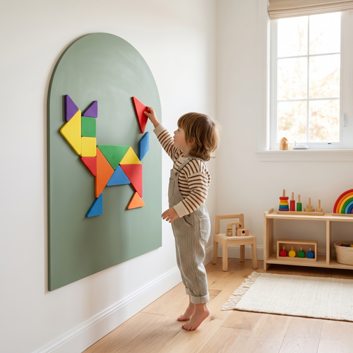 Magnetic Wooden Tanogram Shapes